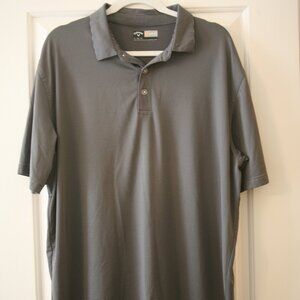 Callaway Opti Dri Men's Golf Polo Shirt, Size XLarge, Black/Gray Stripe